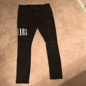 Amiri Jeans Skinny-Fit Logo-Embroidered